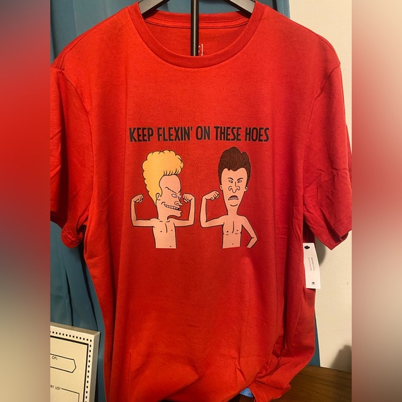 Needful tees Other - NWT!!  BEAVIS AND BUTTHEAD- FLEXIN ON THESE HOES Tshirt